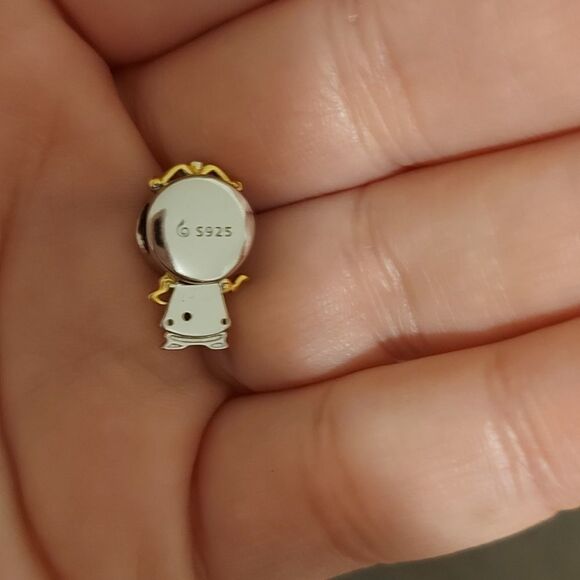 925 Sterling Silver Cogsworth Charm - Picture 5 of 8